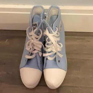 Light blue converse wedges
